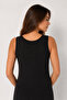 6-Pack Cotton Undershirt Women's 100% Cotton Black Wide Strap Tank Top-Made in Turkey - 4