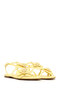 Women's Yellow Ankle Buckle Floral Sandals 26Sfd441718 - 3
