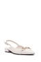 Women's Cream Open-Back Buckle Ballerinas 26Pfe400118 - 7