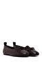 Women's Brown Leather Ballerinas 26Pfd141418 - 3