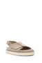 Women's Beige Strappy Suede Genuine Leather Sandals 25Sfd405410 - 6