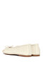 Women's White Leather Ballerinas 26Pfd552118 - 6