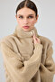 Cortina Women's Beige Short Teddy Coat 25Wgp5312Fx - 7