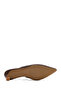 Women's Brown Open Back Elastic Short Heeled Leather Shoes 26Pfd130418 - 6