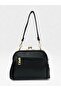 Black Women's Scholarship 4-Compartment Adjustable Cross Strap Soft Faux Leather Shoulder and Crossbody Bag - 5
