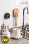2 Pieces Adhesive Stainless Steel Dish Sponge Holder Dish Sponge Holder Hanger M-Sng1