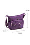Crinkle / Clinkir Waterproof Fabric Multi-Compartment Crossbody and Shoulder Messenger Bag Dark Purple 9507 - 2