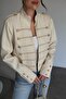 Premium Design Napoleon Cream Beige Jacket with Gold Button Detail - 2