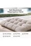 Beige Leaf Curve Seat Cushion 112x81 X12cm Sewing Closure Double Pattern 240 Gsm High Qulity Mackint - 7