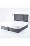 Polina King Bed Velvet Grey 180x200 Cm - 4