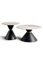 Rocco Set Of 2 Coffe Table Sintered Stone Top Black & White - 5