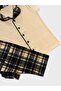 Father-Son Cotton Cream Coffee Plaid Pattern Shirt Collar Short Sleeve Pajama Set - 5