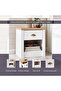 Almada Nightstand With 1 Drawer And Storage - White - 4