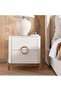 Ocrai Night Stand With 2 Drawer Marble - White & Gold - 2