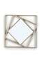 Callisto Set of 3 Decorative Square Plastic mirror 25x2x25cm- Champagne Gold - 4