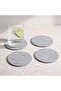 Eco 4 Piece Round Coaster Set 10x10cm - Grey