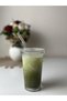 1 Piece 400 ml Origami Style Glass Cup with Glass Lid and Straw | Coffee And Presentation Cup| Soft Drink Glass - 6
