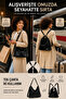 Women's 3-in-1 Shoulder Backpack and Crossbody Bag Multi-Purpose Practical Comfort Model Large Volume Zippered Large Size Soft Leather Stylish Daily School University Work Travel Shopping Bag - 27X33X10 cm - 3