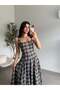 Coffee Blue Strappy Plaid Dress - 2
