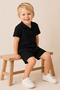 Children's Waffle Fabric Short Sleeve Shirt and Shorts Set 2-Piece Summer Bottom Top 1-5 Years Old - 4