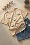Girl's Set with Denim Skirt, Top and Bottom Set with Denim Skirt, Daisy Embroidery, Cotton Fabric, Full Lycra, Stretchy Travel Wear. - 3