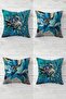 Banana Flower and Layered Rose Concealed Zippered Throw Pillow Cover Sofa Pillow Cover Set (4 Pieces) - 6