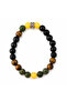 Men's Bracelet Luck Evil Eye 8 mm Daily Jewelry Accessory with Natural Stone Detail - 2