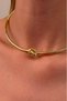 Steel Knot Choker Necklace Adjustable Flexible Design - 3