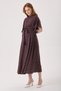 Maternity Polka Dot Pattern 100% Viscose Dress, Short Sleeve Model, Waist Belt, Collar, Long Zipper and Button Detail - 7