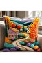 Digital Printed Knitted Look Nature View Decorative Throw Pillow Cover - 2