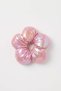 Shiny Fluffy Daisy Rubber Buckle Metallic Color Bun Buckle (1 Piece)