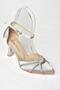 S246061904 Silver Satin Fabric Stoned Evening Dress Shoes - 5