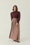 Double Pleated Tensel Skirt Mink - 4