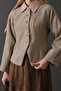 Pens Detailed Short Jacket Stone - 2