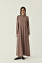 Partly Stitched Tencel Dress Mink - 3