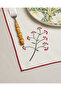 4-Piece White Berry Linen American Placemat Set |   Stain Resistant |   Modern Table Decor - 4