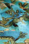 Water Green Almond Blossom Sura Silk Scarf - 3