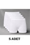 5-Piece Advantage Pack Women's White Modal Boxer Comfortable Flexible Boxer Briefs - 1006