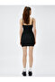 Strappy Mini Dress Bodycon Ribbed Sweetheart Neckline - 4