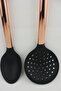 3-piece silicone serving set with rose gold steel handles - 2