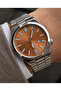 Silver Color Calendar Men's Wristwatch + Watch Box