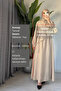 Shawl Collar Belted Long Dress - 2
