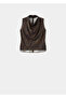 Animal Print Draped Collar Blouse - 3