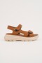 Women's Brown Color Velcro Comfortable Smart Padded Poly Sole Sandals -Lightweight Sandal Expedition2035 - 2