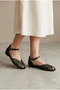 Genuine Leather Buckle Casual Women's Sandals - 3