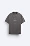 Signature Printed Oversize Smoked Men's T-Shirt