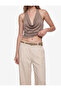 Wide-Leg Linen Trousers with Belt Detail and Pockets - 3