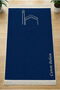To My Dear Father - Kaaba Patterned Fringed Velvet Prayer Rug - Black - 4