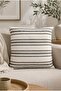 Buldan Woven Bohemian Design 100% Cotton 45X45Cm Throw Pillow Cover Cream - 2