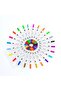 60-Piece Double-Ended Brush and 0.4 mm Fine-Tip Marker Pen Set Leather Style Wallet Pen Set Pro - 5